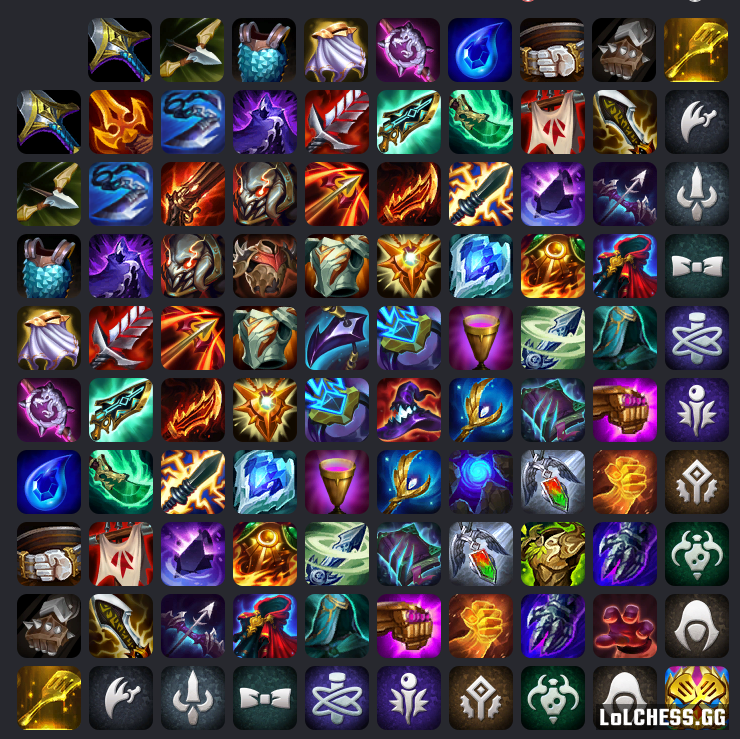 Cheat sheet trang bị DTCL Mùa 6.5