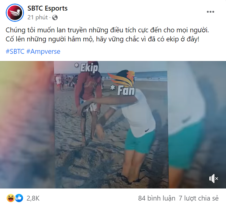 SE dường như đã chuẩn bị sẵn hàng loạt content tích cực để đăng ngay khi đội nhà thất thủ