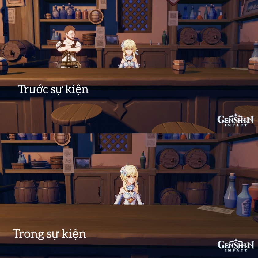 Tinh tế như Mihoyo, khéo léo che khuyết điểm chiều cao cho nhân vật trong event mới 118565