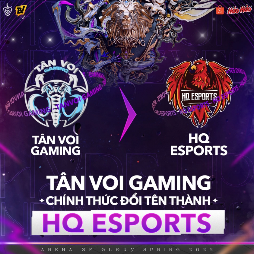 Đội tuyển Tân Voi Gaming sẽ có tên mới và diện mạo mới