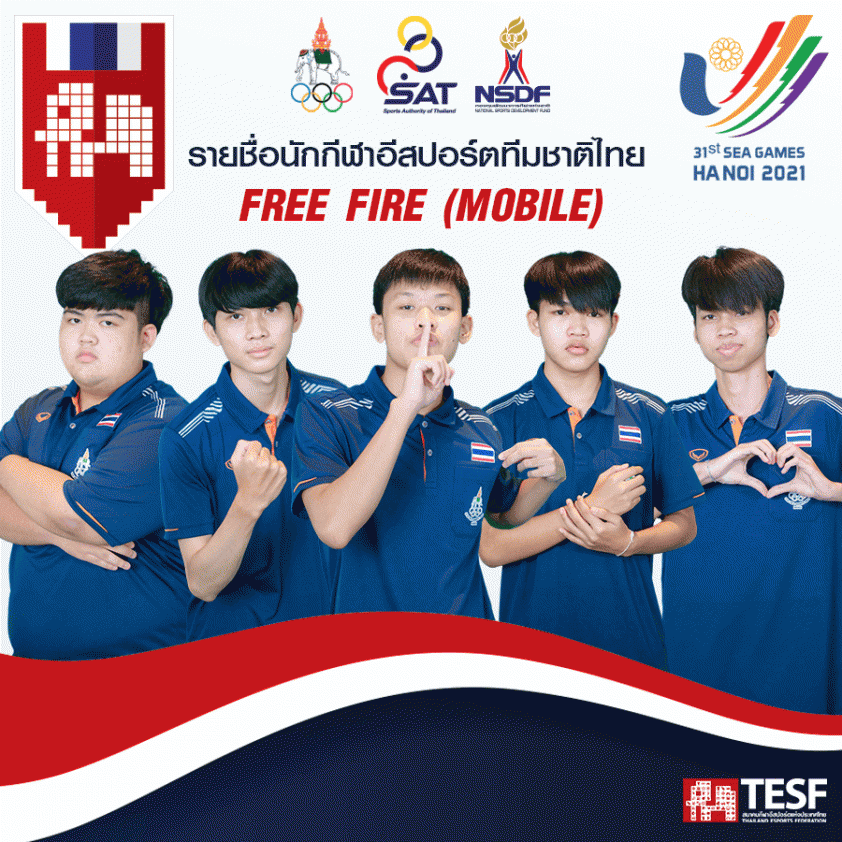 Đội hình Free Fire Thái Lan dự SEA Games 31 - Đội 1