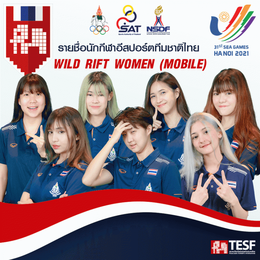 Đội hình LMHT Tốc Chiến - Đồng Đội Nữ Thái Lan dự SEA Games 31