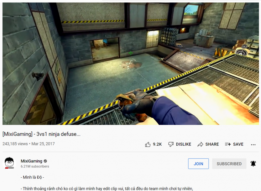 Độ Mixi đi lên từ CSGO