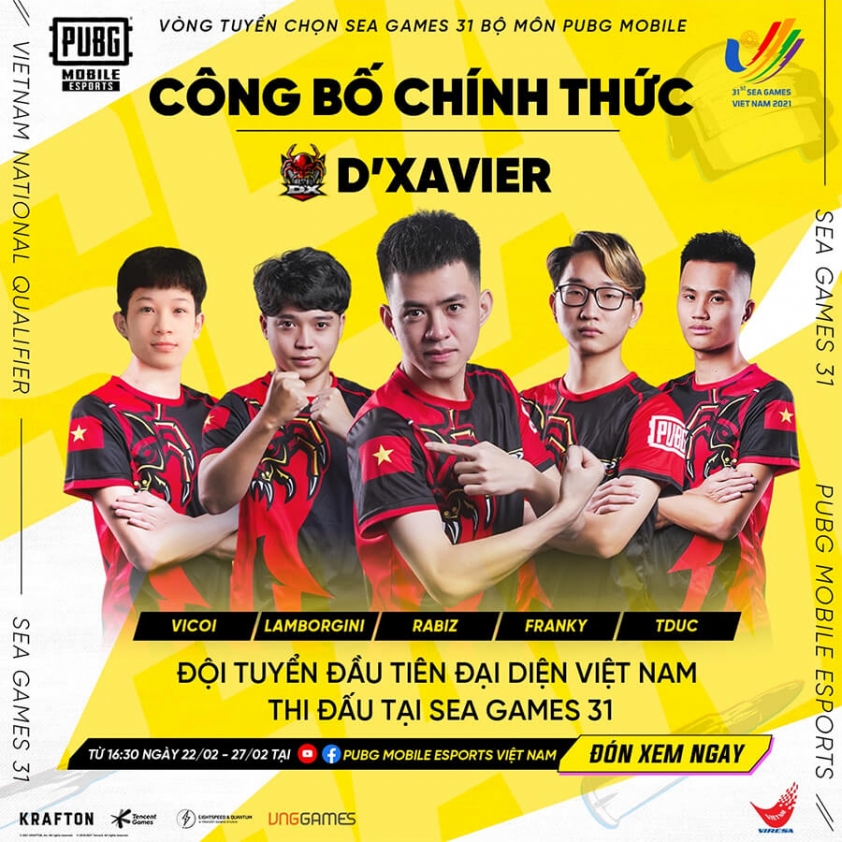 Đội hình đội tuyển D'Xavier SEA Games 31