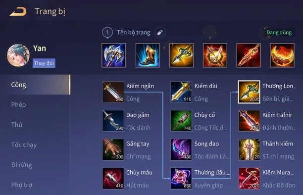 Cách lên đồ Yan đi rừng