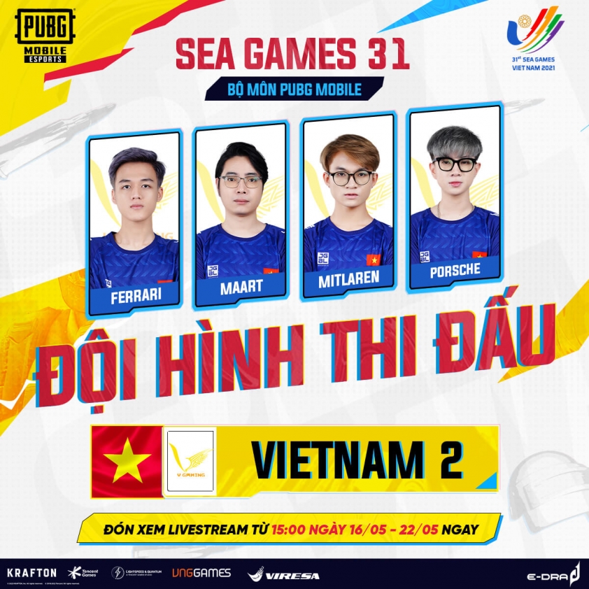 Đội hình đội tuyển PUBG Mobile Việt Nam dự SEA Games 31 138338