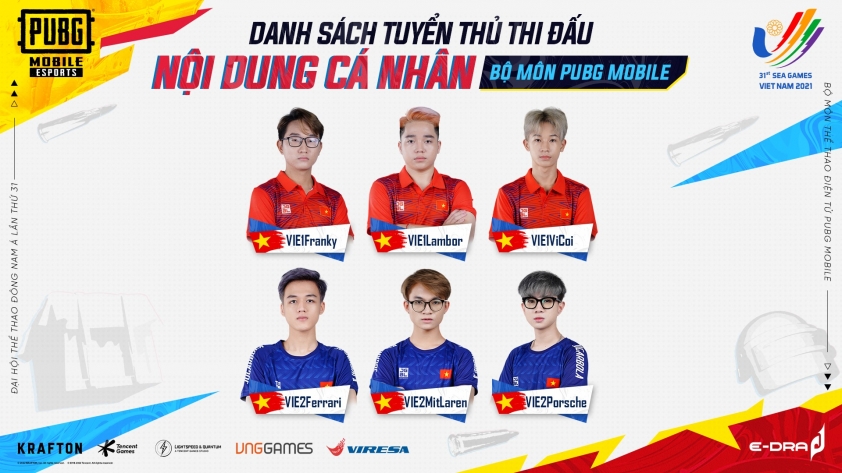 Đội hình đội tuyển PUBG Mobile Việt Nam dự SEA Games 31 138346