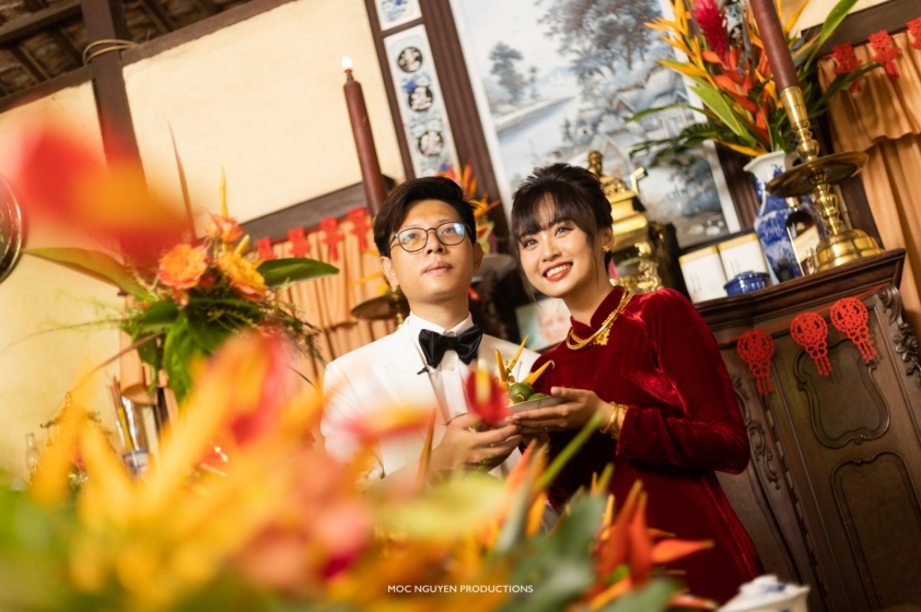 Bomman và Minh Nghi rạng rỡ trong ngày lễ vu quy 156716