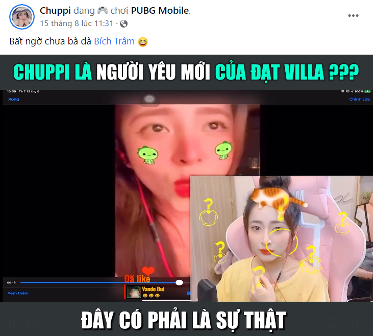 Bị đồn là người yêu của Đạt Villa, nữ streamer ngay lập tức đăng đàn đính chính 173599