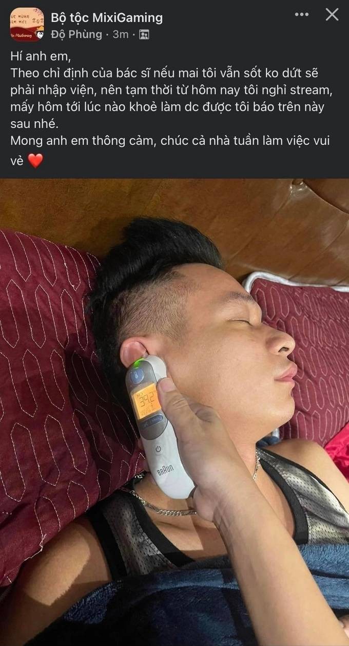 Độ Mixi thông báo tạm nghỉ livestream vì lý do sức khỏe 173736