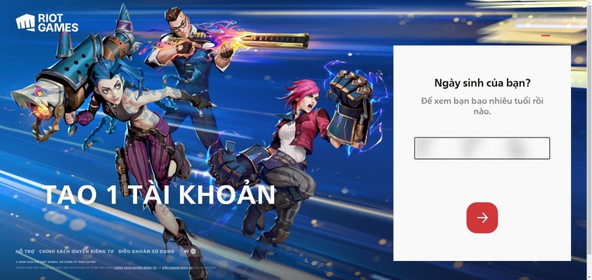Cách tạo tài khoản Riot Games để chơi LMHT, Tốc Chiến, Valorant, HTR 233713