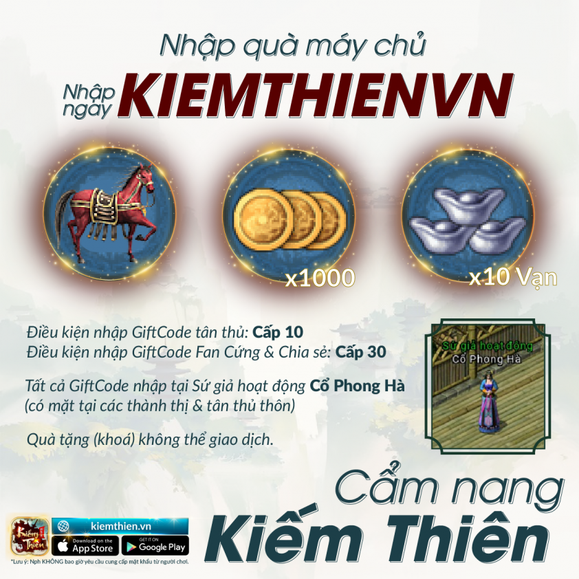 Code Kiếm Thiên Mobile mới nhất 2023 và cách nhập 242711