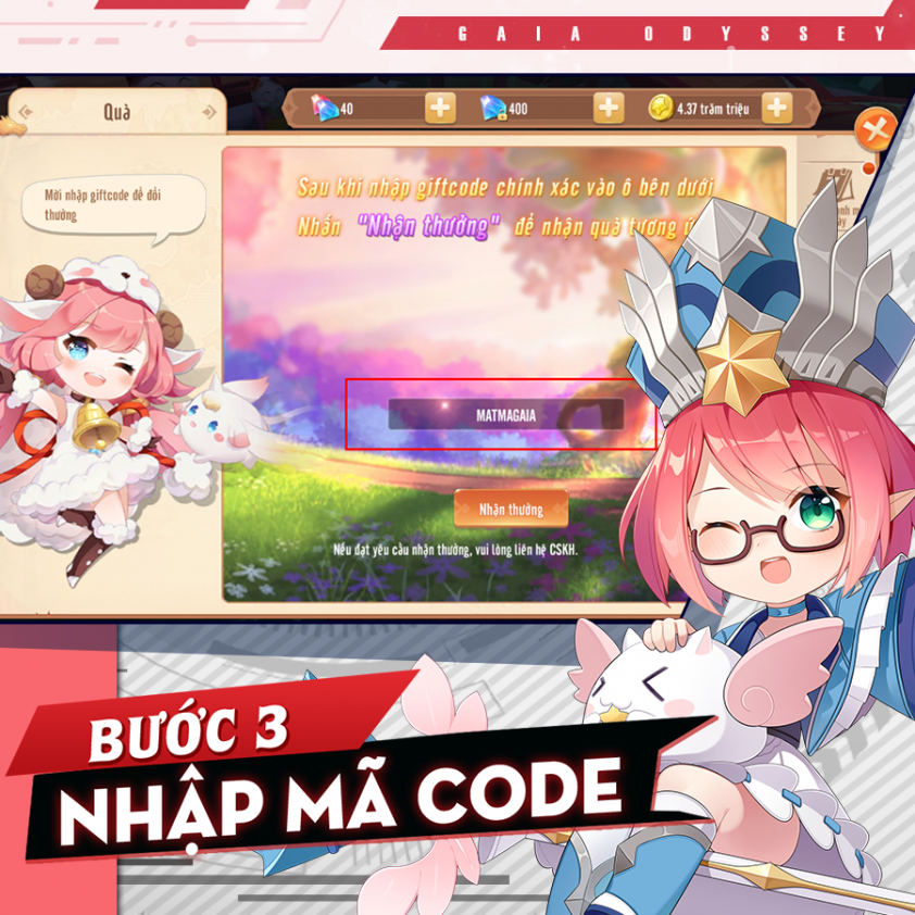 Code Mật Mã GAIA MỚI NHẤT và cách nhập 253108
