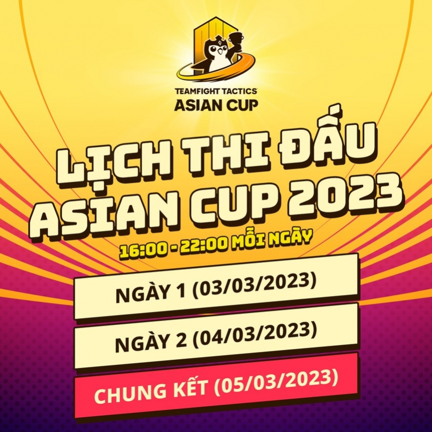 Lịch thi đấu TFT Asian Cup 2023 Đấu Trường Chân Lý 254127