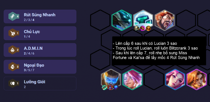 Cách chơi đội hình Lucian Rút Súng Nhanh DTCL Mùa 8.5 263795