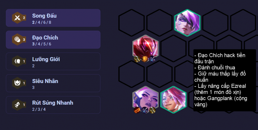 Cách chơi đội hình Samira Ezreal Hộ Công DTCL Mùa 8.5 265912