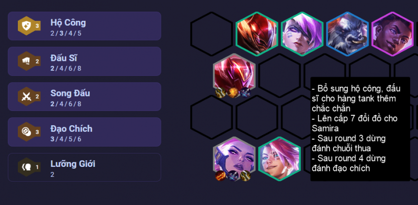 Cách chơi đội hình Samira Ezreal Hộ Công DTCL Mùa 8.5 265914