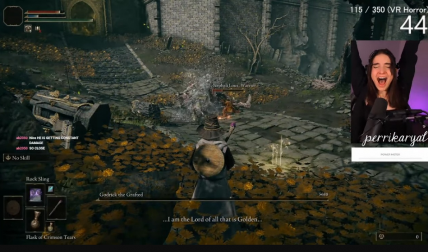 Nữ streamer phá đảo Elden Ring bằng sóng não 281828