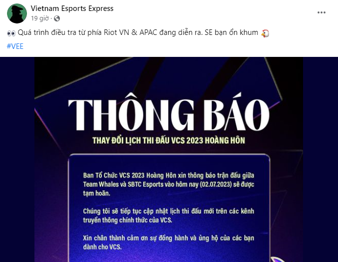 Trận đấu hủy lên hủy xuống, fan nghi ngờ SE 'có biến' 298761