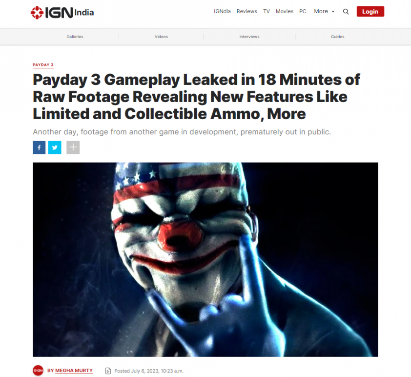 Kênh Youtube Việt Nam làm lộ 18 phút gameplay Payday 3 302170