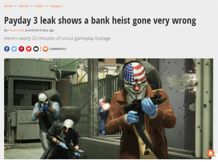 Kênh Youtube Việt Nam làm lộ 18 phút gameplay Payday 3 302173