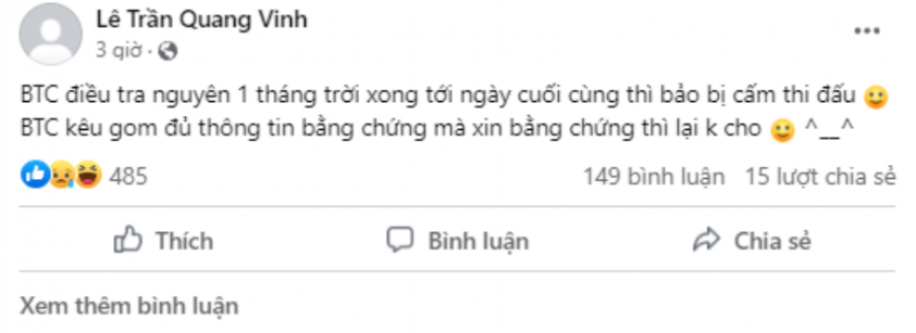 Tuyển thủ SBTC Esports 'kêu oan' sau khi bị cấm thi đấu 3 năm 312722