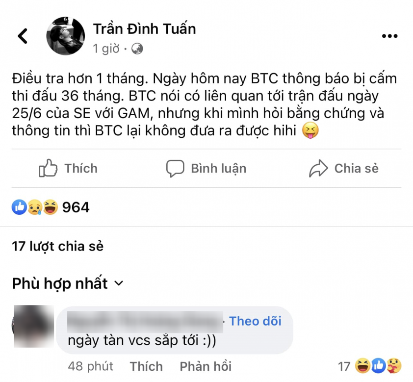 Đội tuyển eSports đông fan nhất nhì Việt Nam bán độ 312803