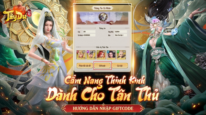 Code Tây Du Thần Ký mới nhất và cách nhập 368425