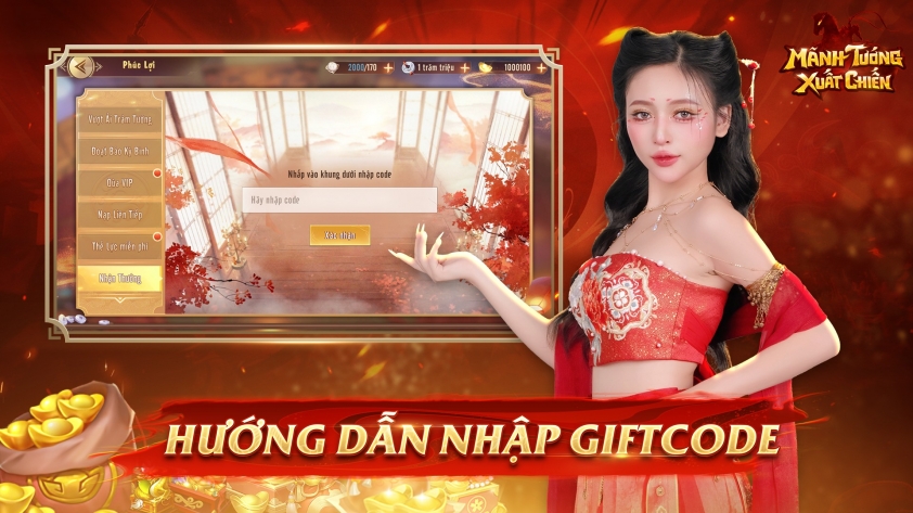 Code Mãnh Tướng Xuất Chiến mới nhất và cách nhập 418122