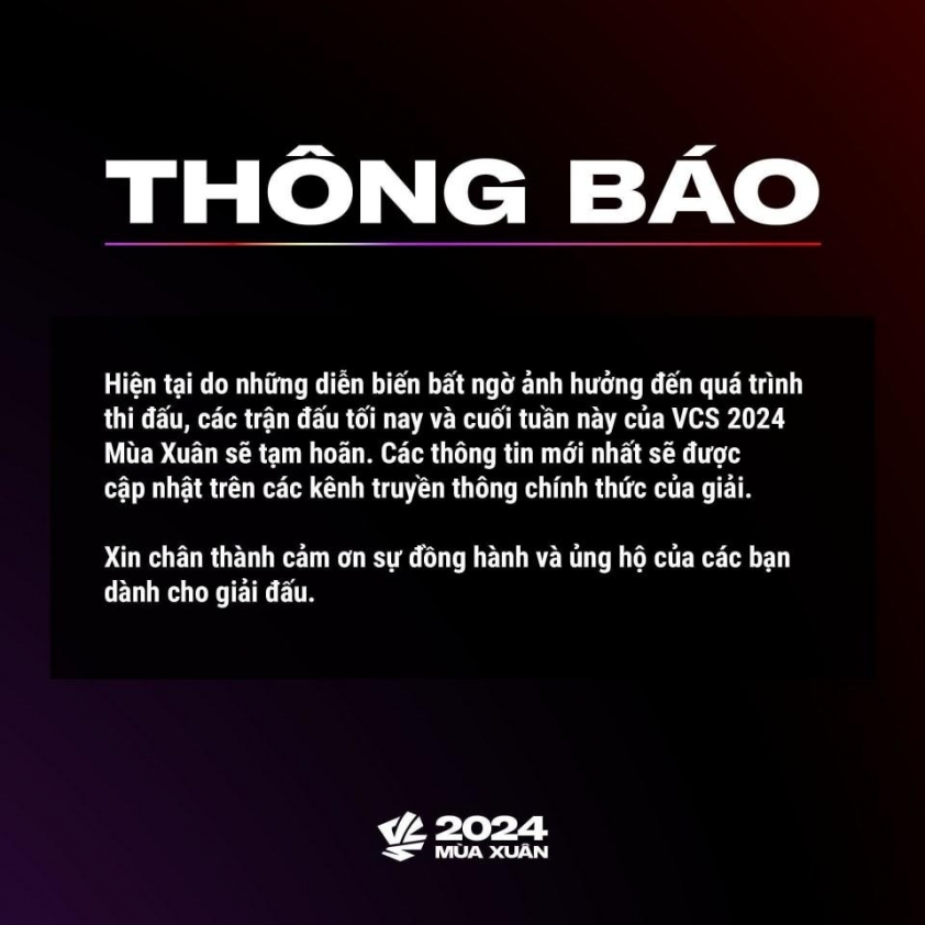 VCS nhận tin cực buồn, fan lại