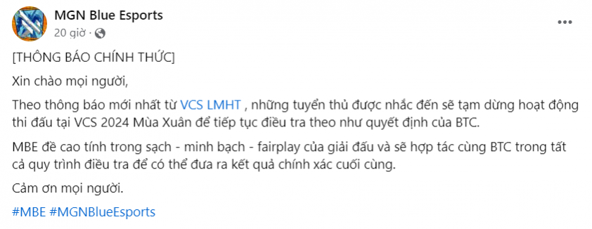 LMHT: Các đội VCS nói gì về