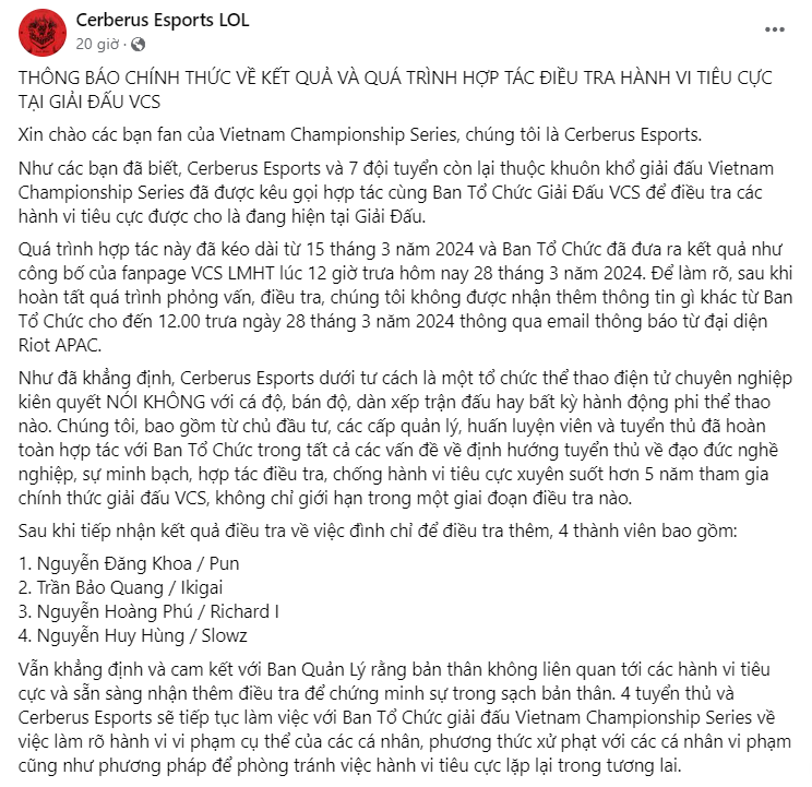LMHT: Các đội VCS nói gì về