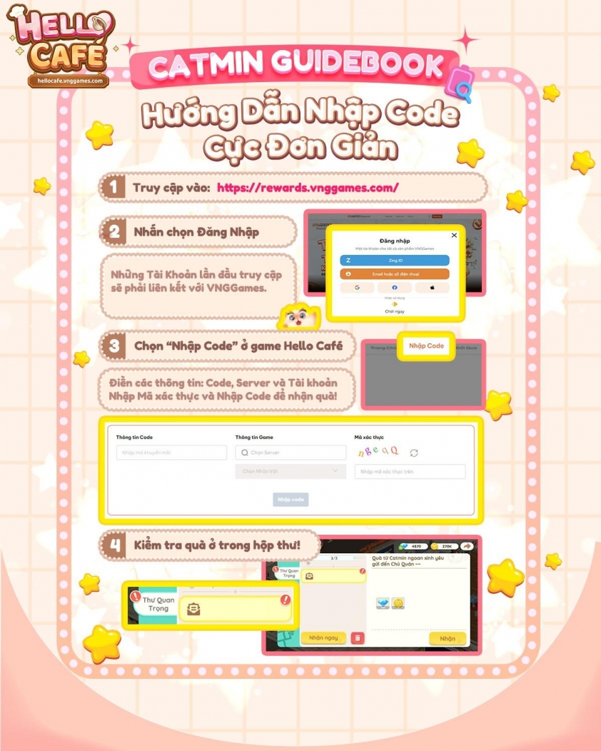 Code Hello Cafe VNG mới nhất và cách nhập 449037