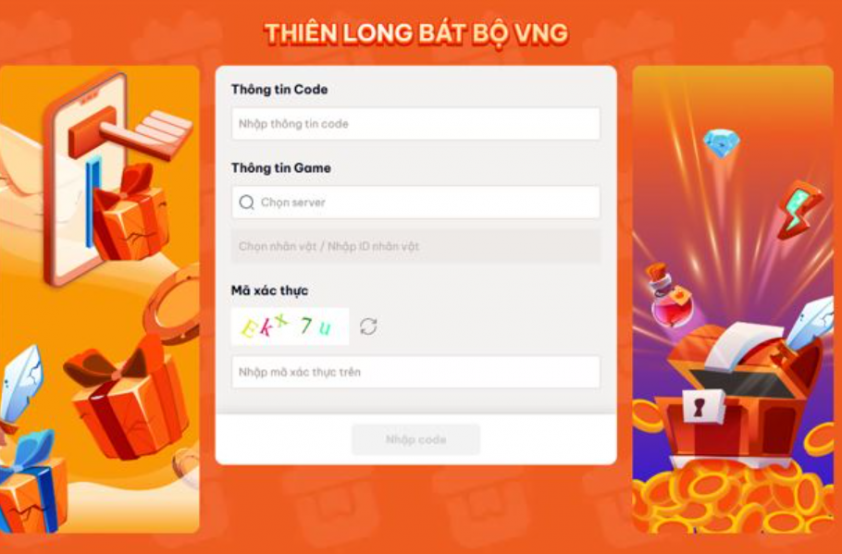 Code Thiên Long Bát Bộ VNG mới nhất và cách nhập 555539