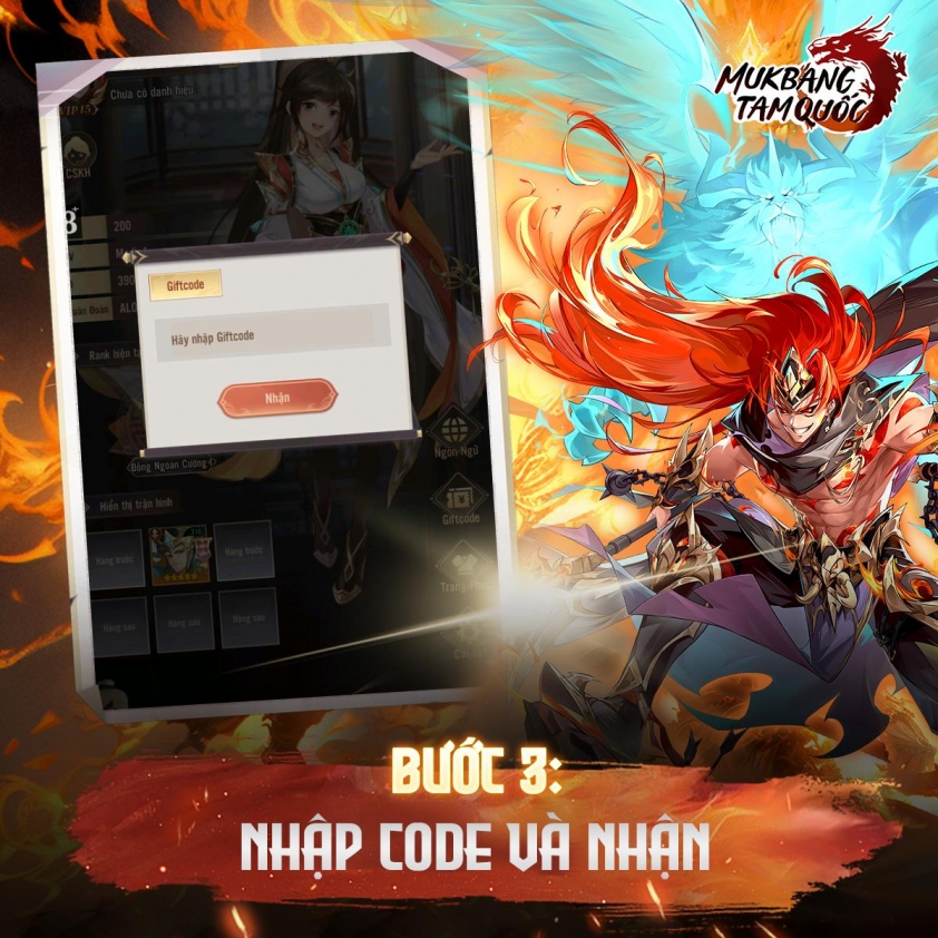 Code Mukbang Tam Quốc mới nhất và cách nhập 564796