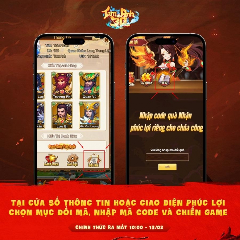 Code Tam Anh 3Q mới nhất và cách nhập 591962