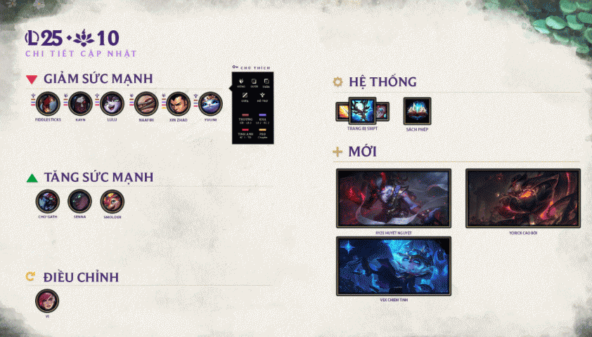 LMHT 25.10: Bản cập nhật LOL mới nhất 634410