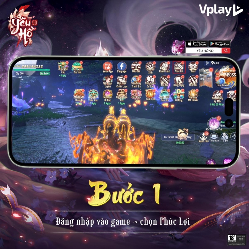 Code Yêu Hồ 9D mới nhất 08/2025 và cách nhập 648187