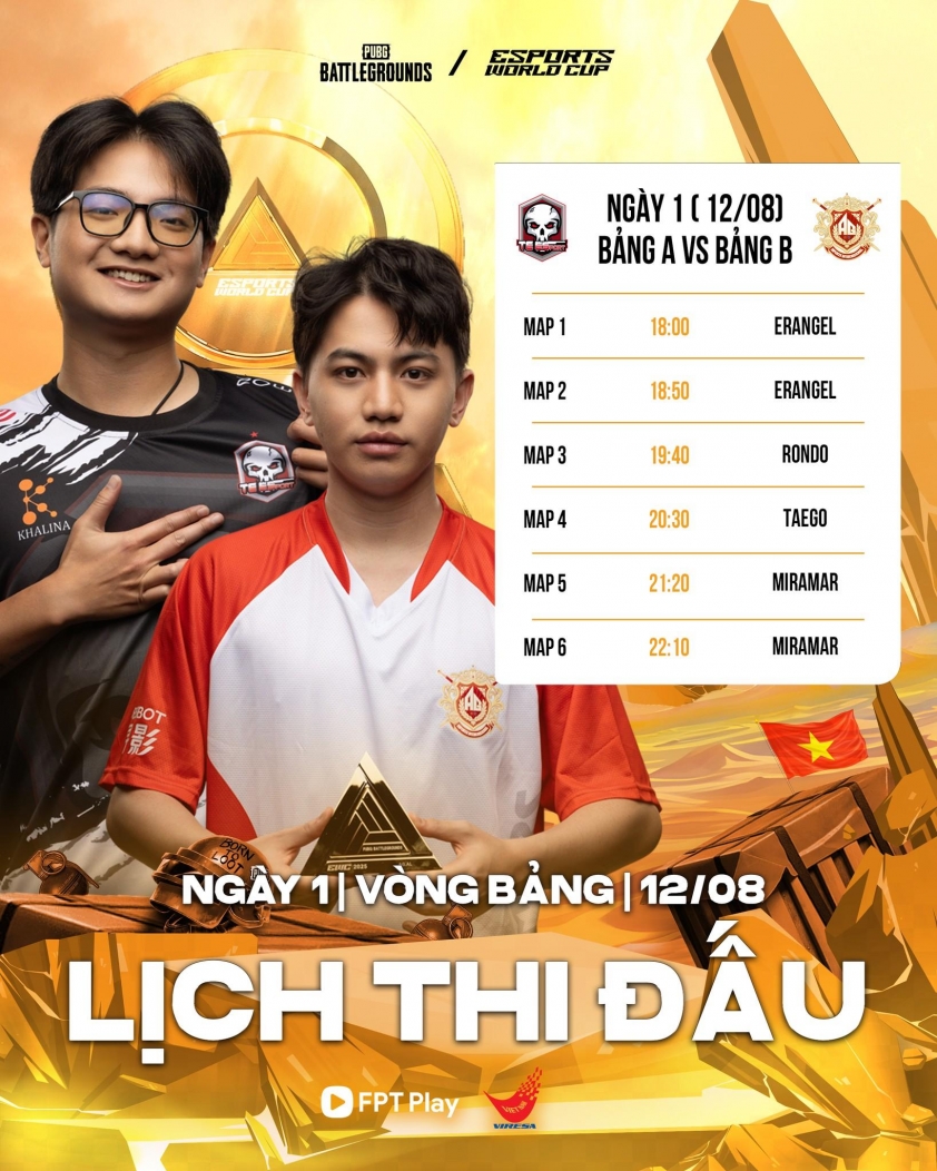 Lịch thi đấu PUBG tại EWC 2025 mới nhất 683017