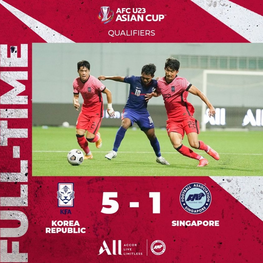 U23 Singapore vượt qua vòng loại u23 châu Á 2022 dù để thua đậm