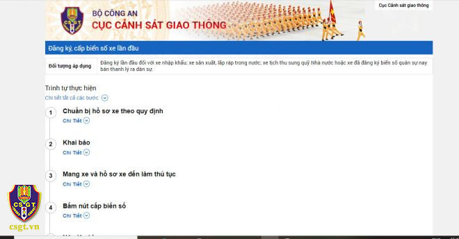 đăng lý xe online
