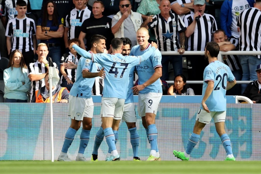 Gundogan đã đưa Man City vươn lên dẫn trước từ rất sớm. Ảnh: Getty