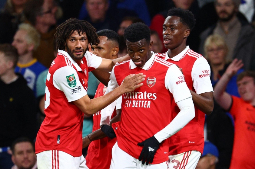 Không chỉ đội hình chính, những nhân tố trẻ của Arsenal ở mùa giải năm nay cũng đang toả sáng rực rỡ (Ảnh: GETTY)