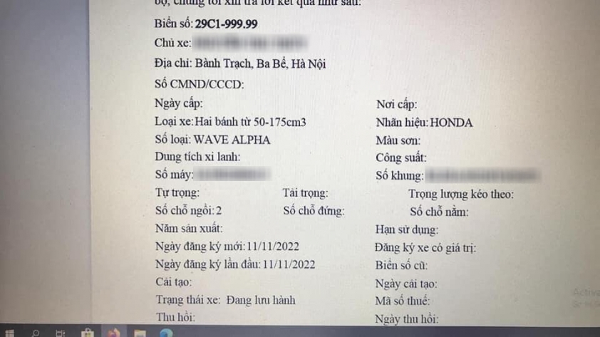 Xôn xao chiếc Wave Alpha biển “ngũ quý 9” quận Hoàn Kiếm có giá 1,6 tỷ đồng 216397