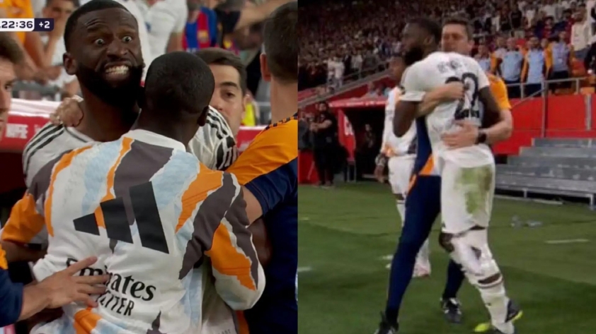 Kroos bảo vệ Rudiger sau hành động ném đá trọng tài 627982