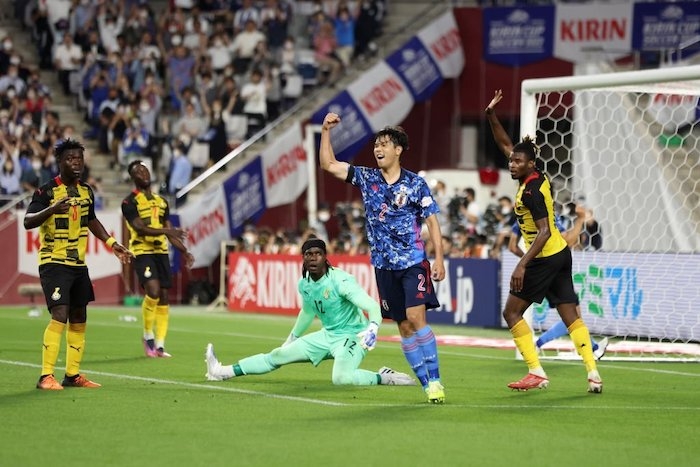 Miki Yamane xuất sắc mở tỉ số cho Nhật Bản trước Ghana. Ảnh: Getty