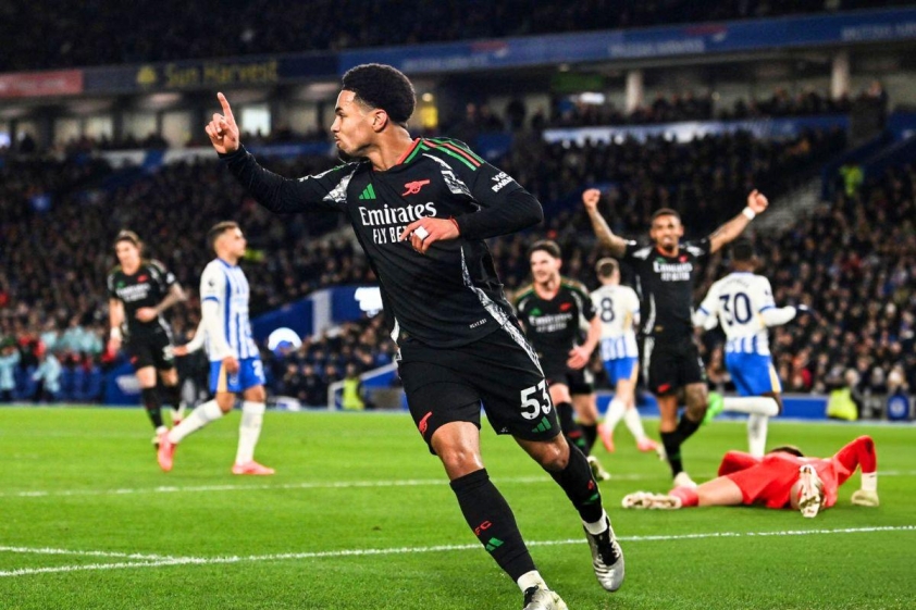Trực tiếp Brighton 0-1 Arsenal: Nwaneri mở tỉ số-578765