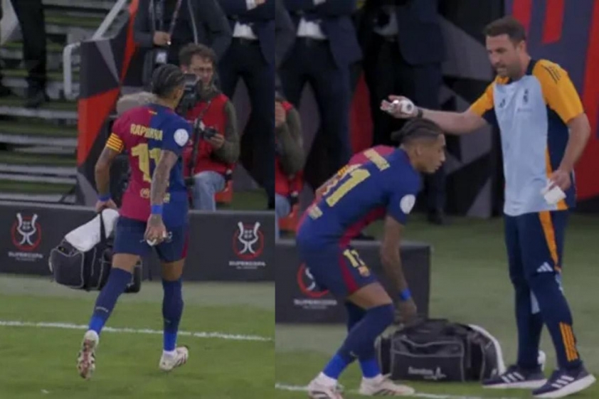 Raphinha có hành động đáng xấu hổ với Mbappe 582192