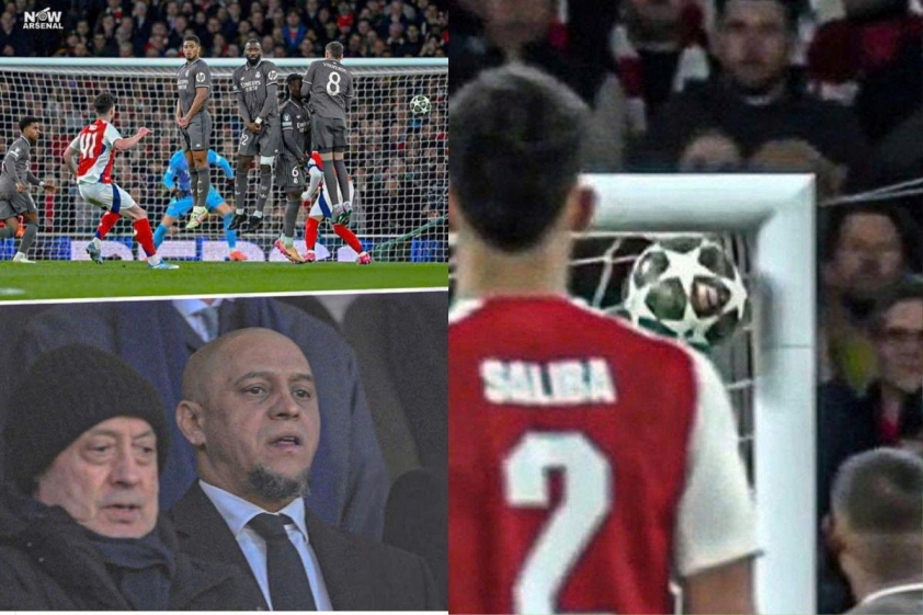 Roberto Carlos ngỡ ngàng trước tuyệt phẩm đá phạt của Declan Rice 617338