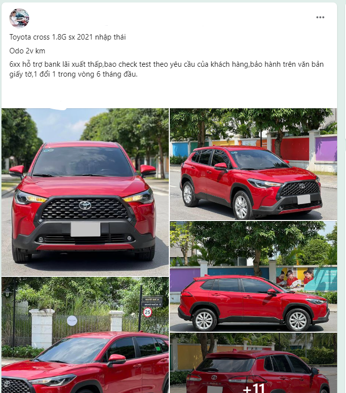Toyota Corolla Cross nhập Thái rao bán chưa đầy 700 triệu sau 3 năm lăn bánh 517019